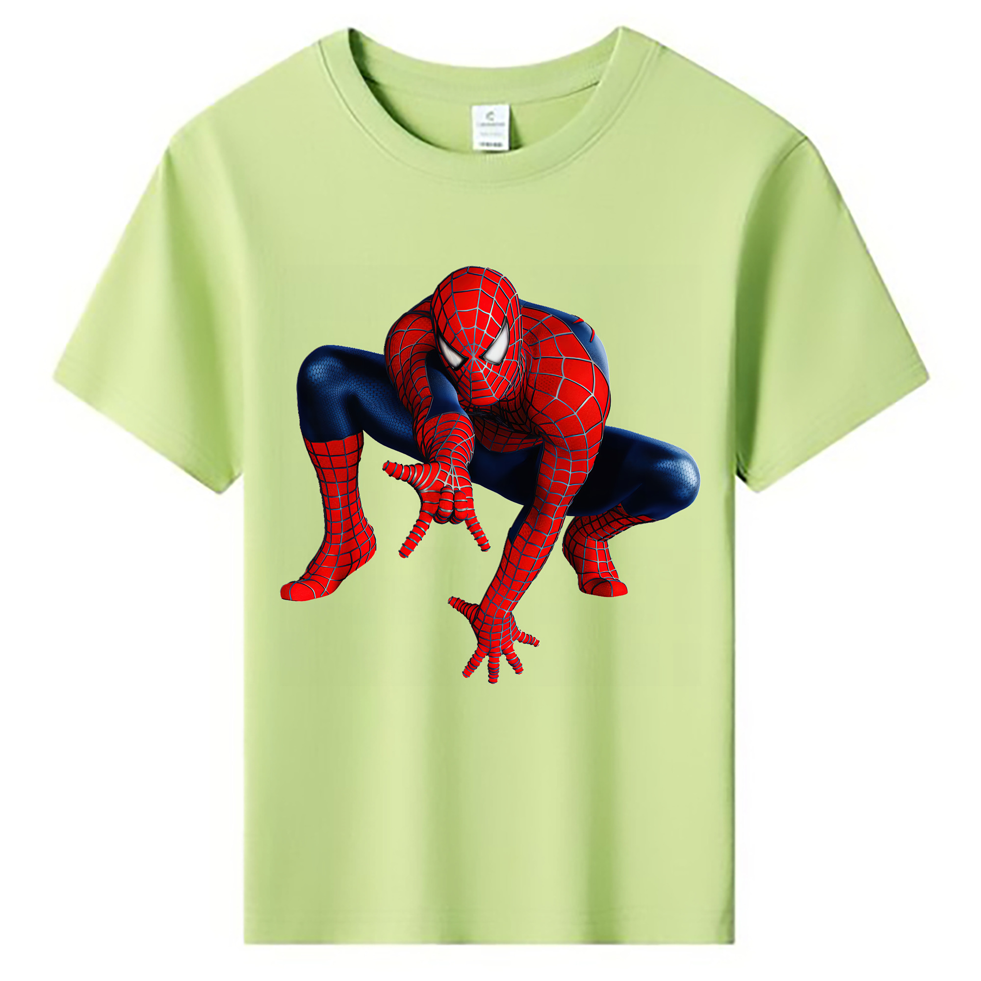 （画像用） Spider Man スパイダーマン 綿100％キッズTシャツ（フロントプリント）